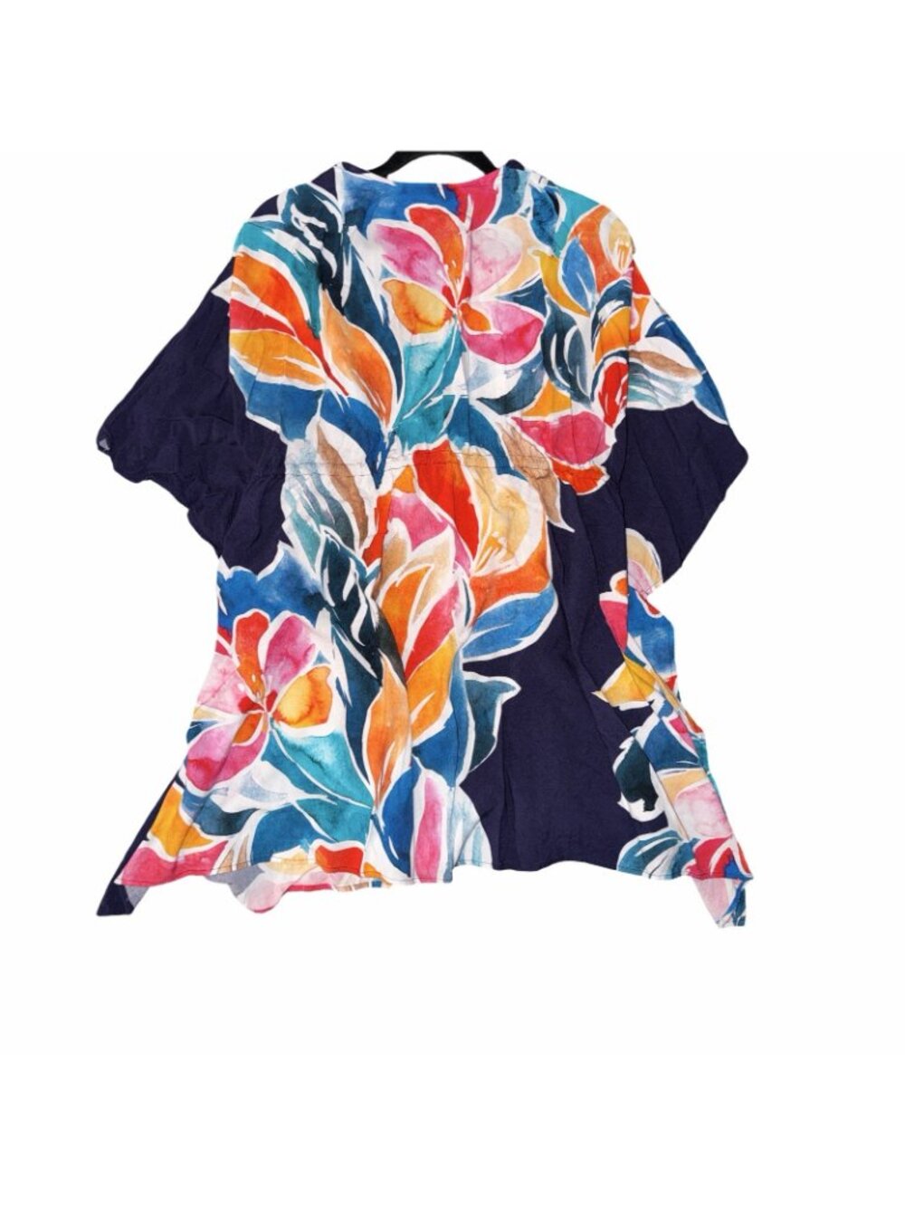 La Blanca Petals In Bloom Kimono Swim Cover Up Floral Drawstring Caftan V-Neck - Picture 2 of 4